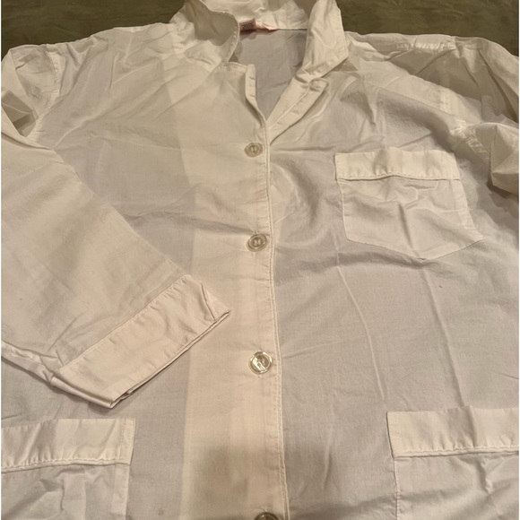 White cotton Victoria Secret sleep top, size Large - Picture 1 of 1
